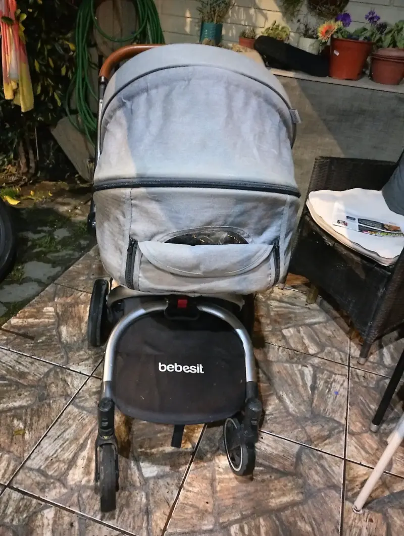 Coche de bebé Bebesit gris - 3