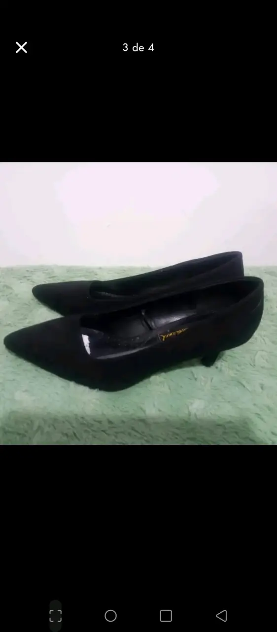 Zapatos negros de tacón bajo - 1