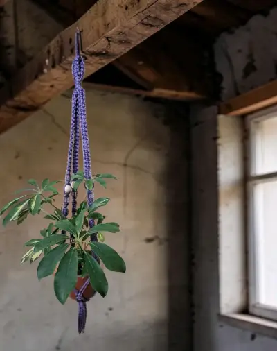 Hermosas cuelgas en macramé - miniatura 1