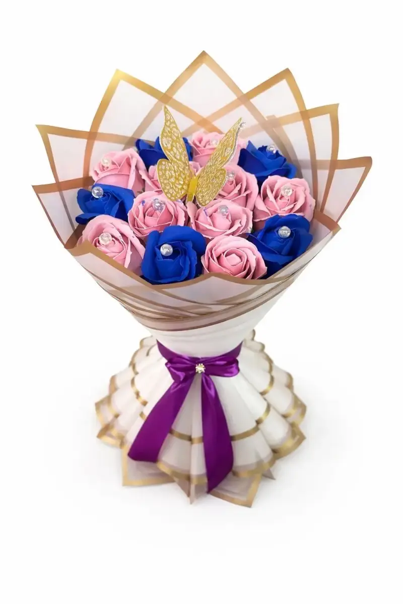 Ramo decorativo de rosas de papel - 1