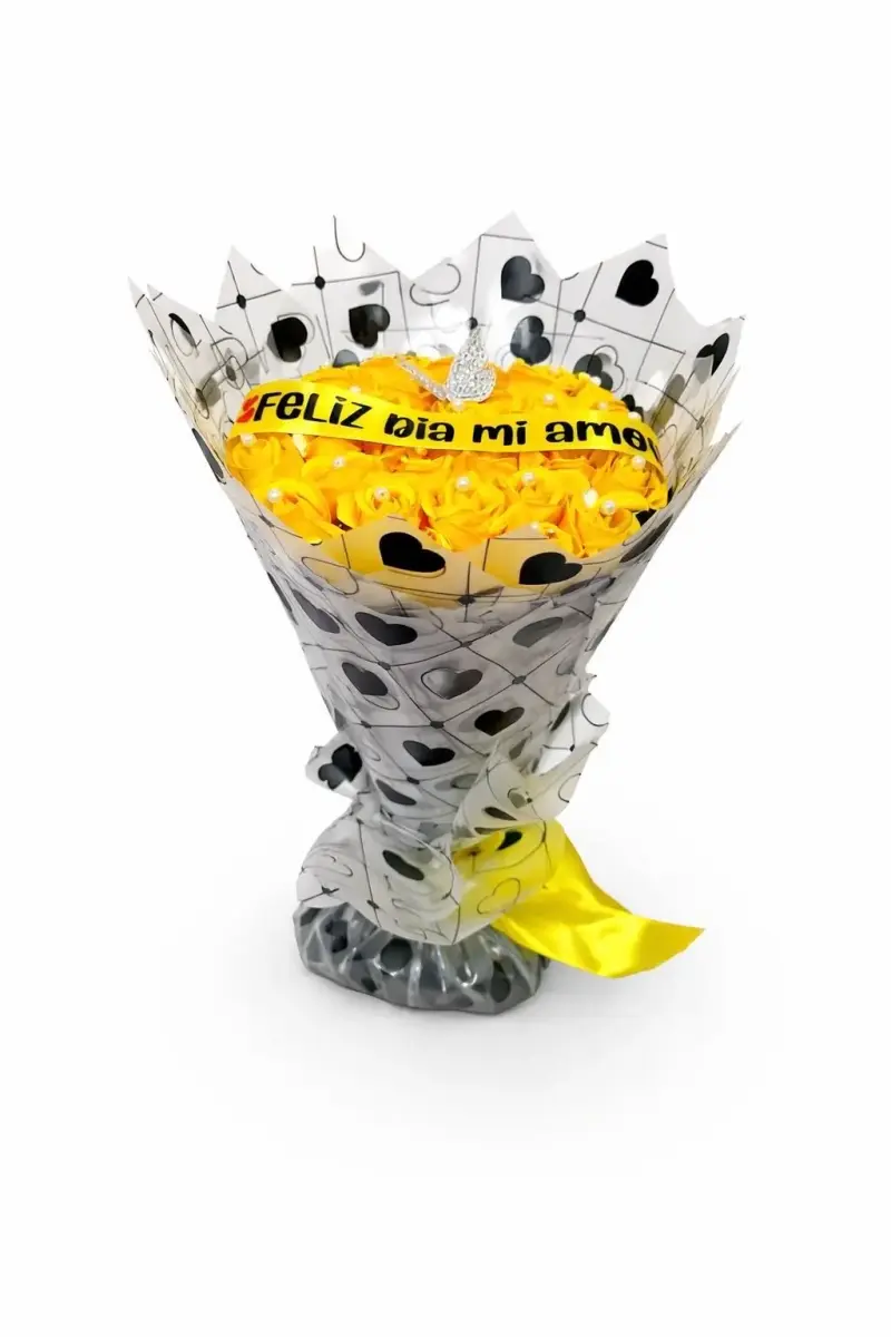 Ramo decorativo de rosas de papel - 2
