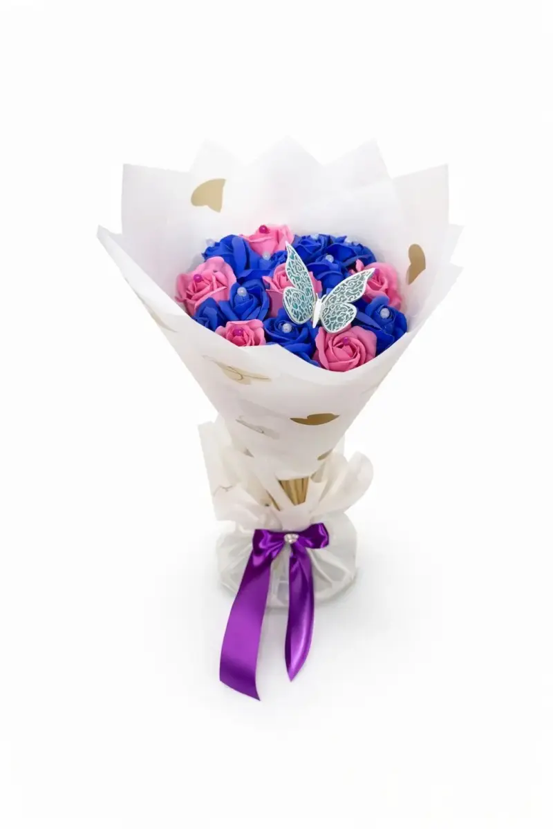 Ramo decorativo de rosas de papel - 5