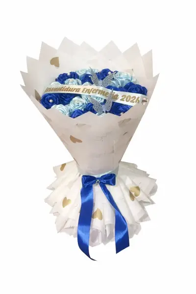 Ramo decorativo de rosas de papel - miniatura 6