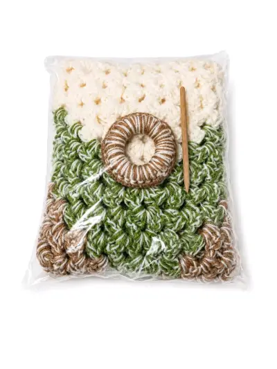 Chal de lana a crochet multicolor - miniatura 3
