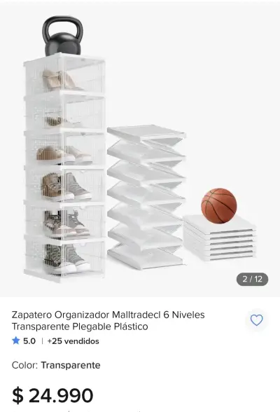Zapatero plegable de 6 niveles - miniatura 1