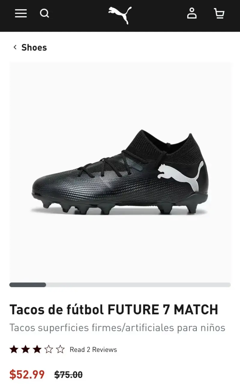 Zapatos de fútbol Negro Puma - 5