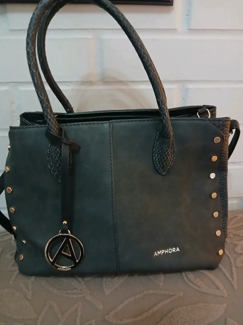 Cartera negra elegante marca anphora - 2