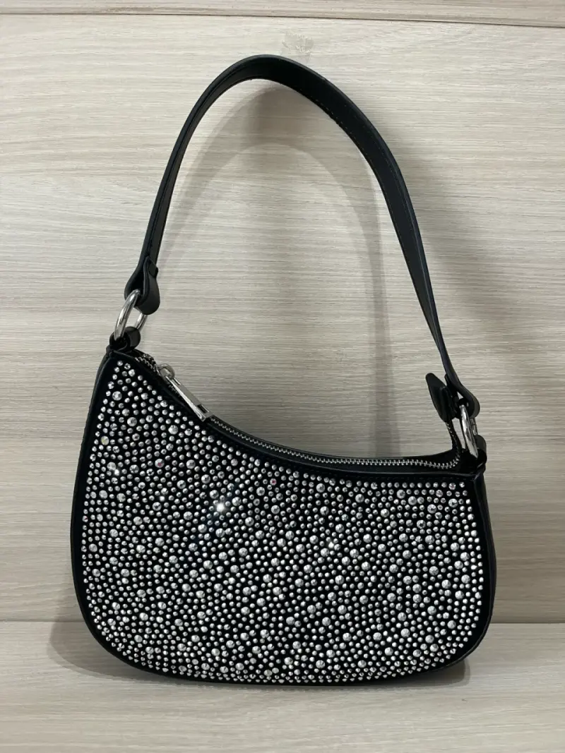 Cartera negra con strass Gacel - 1