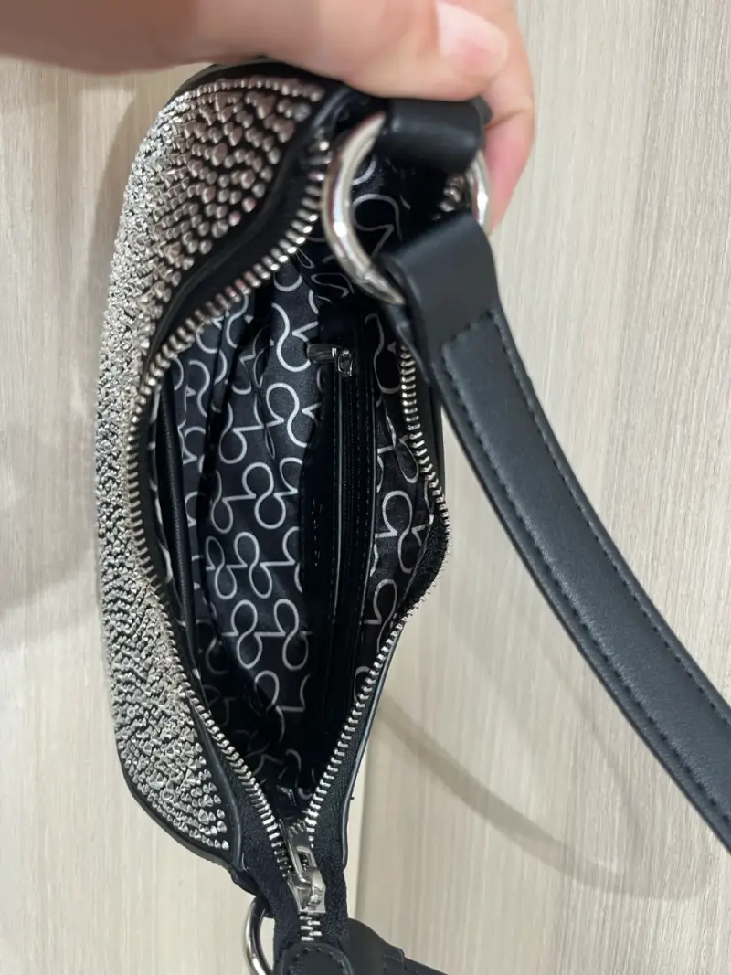 Cartera negra con strass Gacel - 3