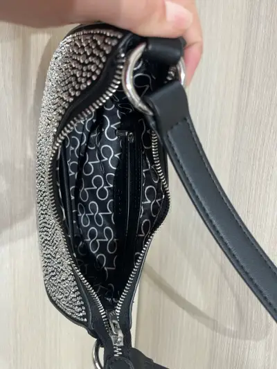 Cartera negra con strass Gacel - miniatura 3