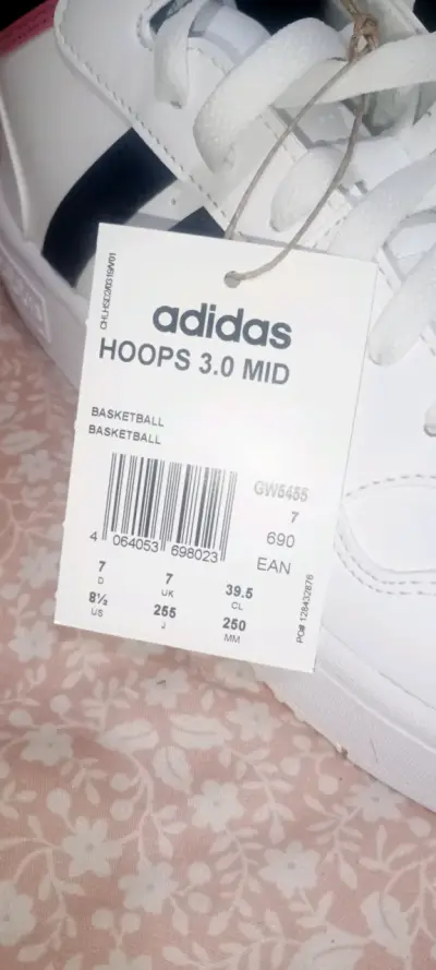 Zapatillas Adidas Hoops 3.0 Mid blancas - miniatura 1