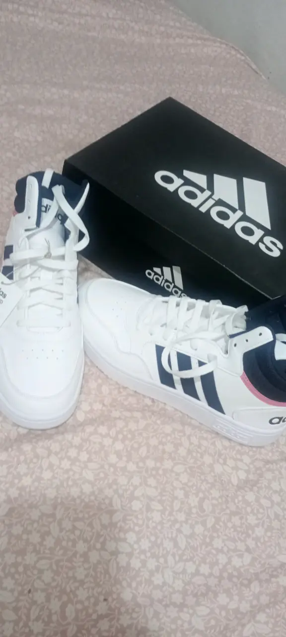 Zapatillas Adidas Hoops 3.0 Mid blancas - 2