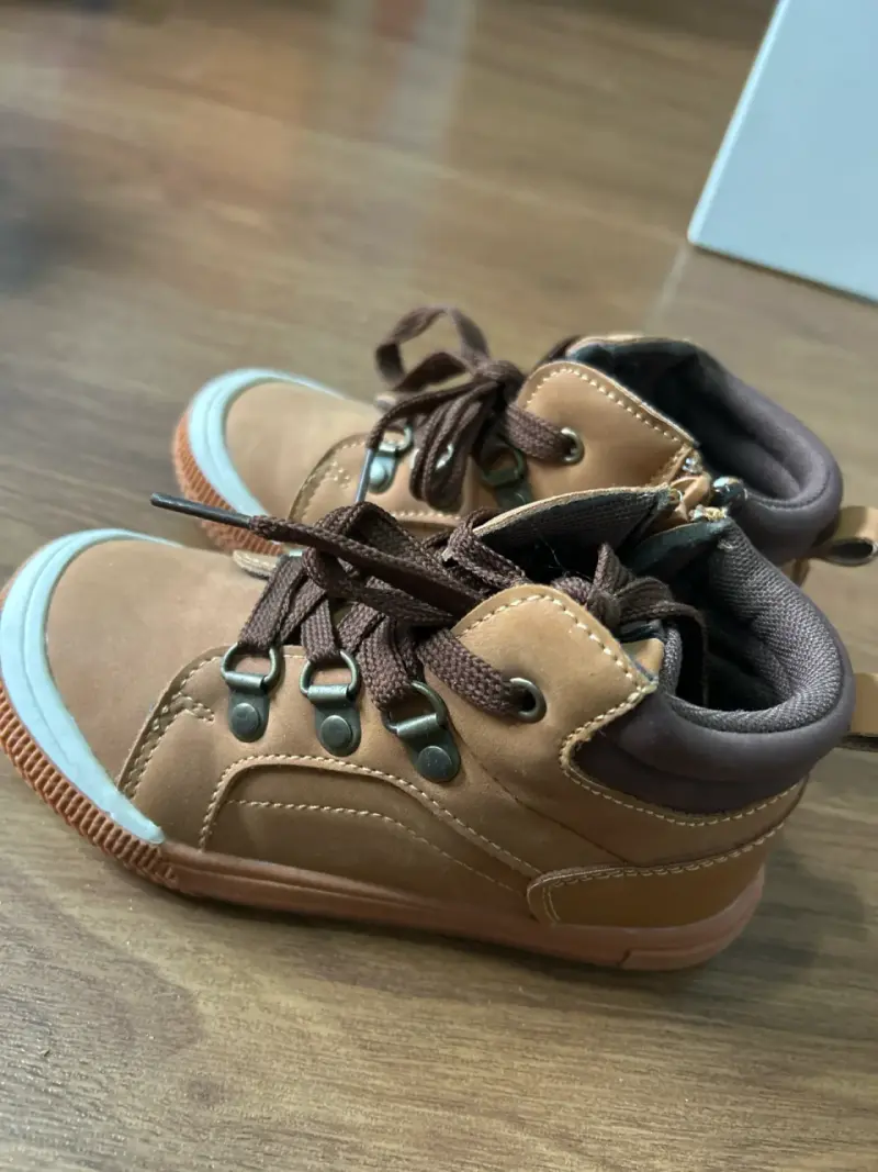 Botines de cuero marrón niños - 1