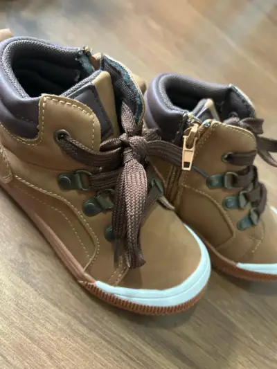 Botines de cuero marrón niños - miniatura 3