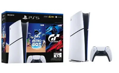 PS5 Slim digital con 2 juegos, NUEVA, CON BOLETA - miniatura 1