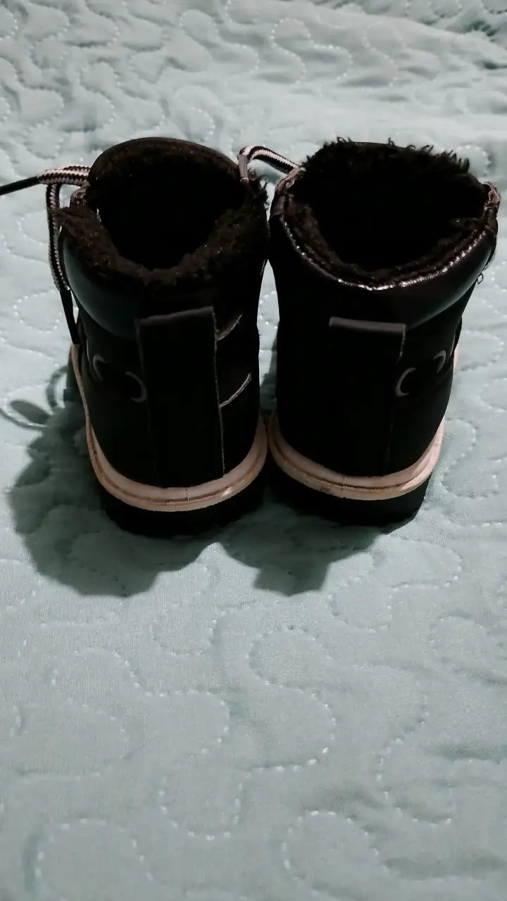 Botines negros de lana bebé n 21 nuevos - 3