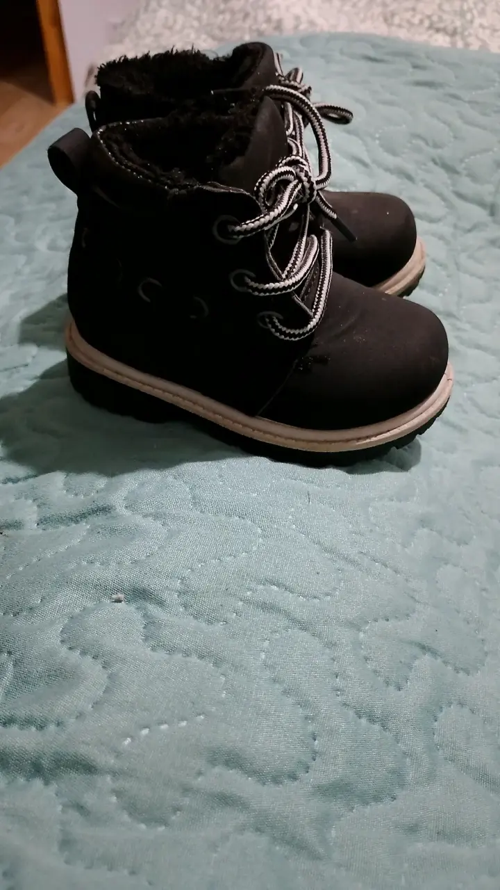 Botines negros de lana bebé n 21 nuevos - 4