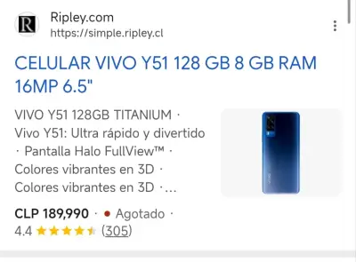 Celular Vivo y51 - miniatura 3