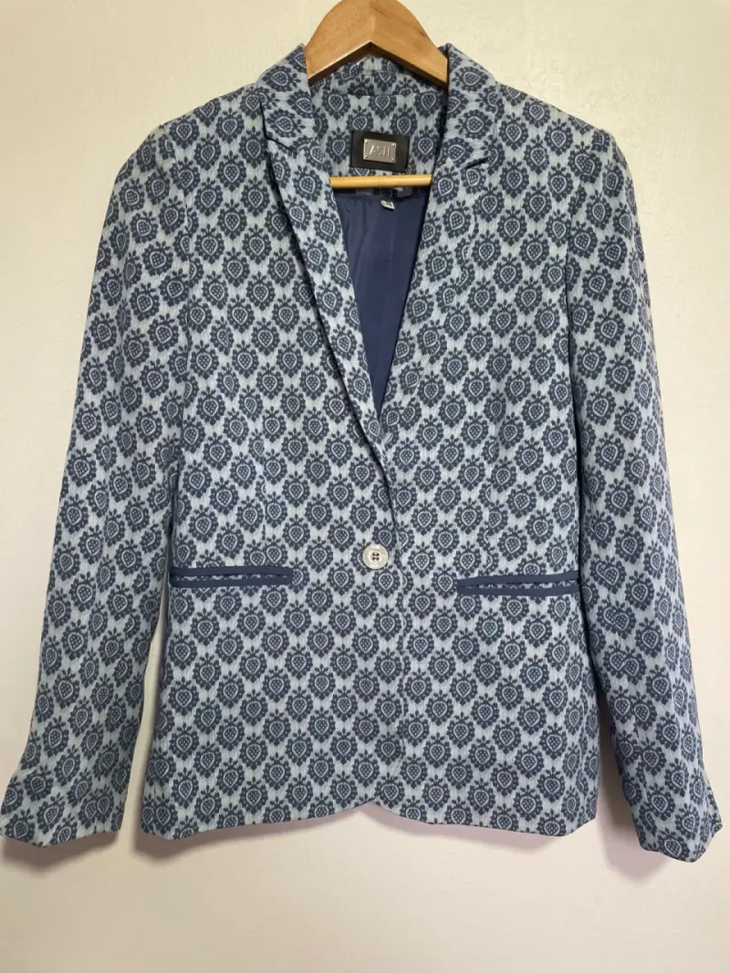 Blazer estampado azul