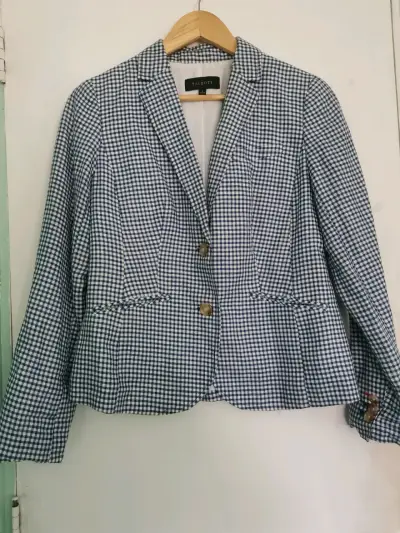 Blazer a cuadros azul Talbots - miniatura 1