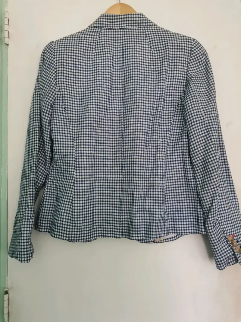 Blazer a cuadros azul Talbots - 5