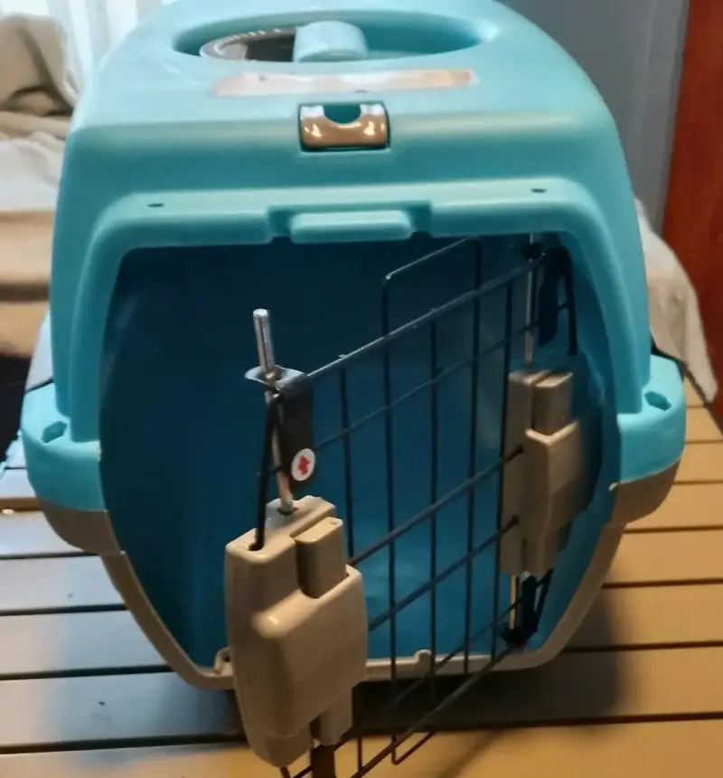 Transportadora de mascotas azul - 2