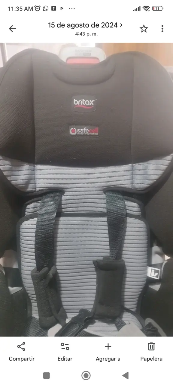 Silla de auto Britax gris - 2