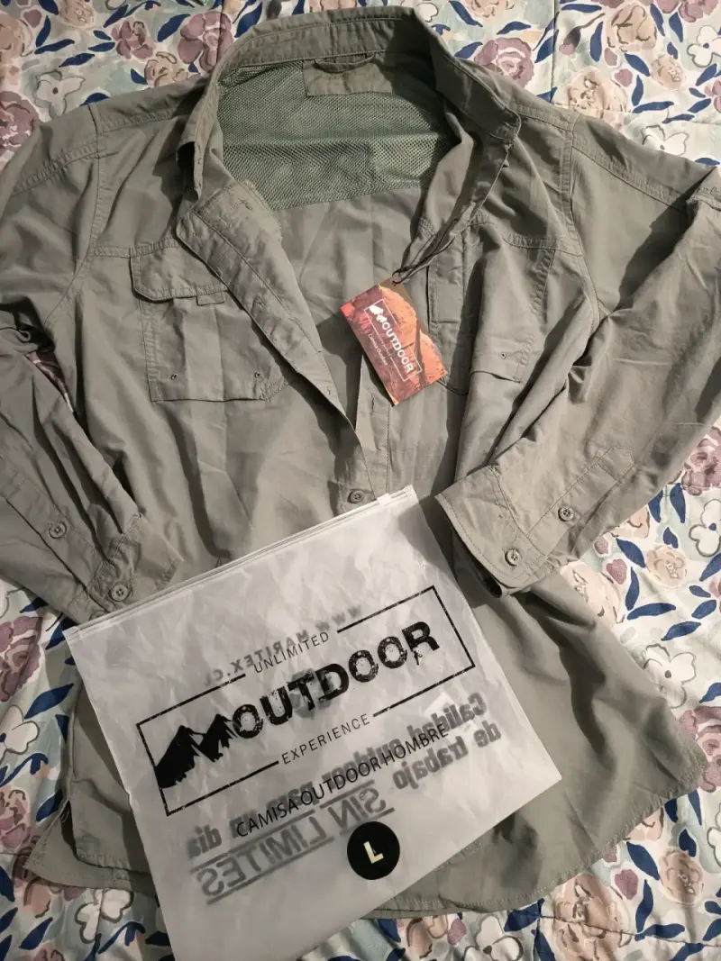 Camisa outdoor gris para hombre - 2