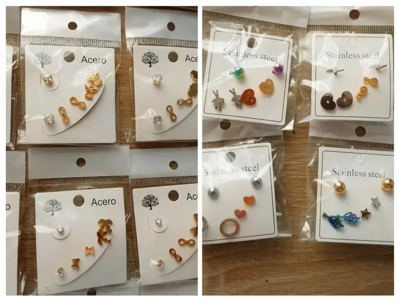 Aros de acero hipoalergénico 👌y circones - 2