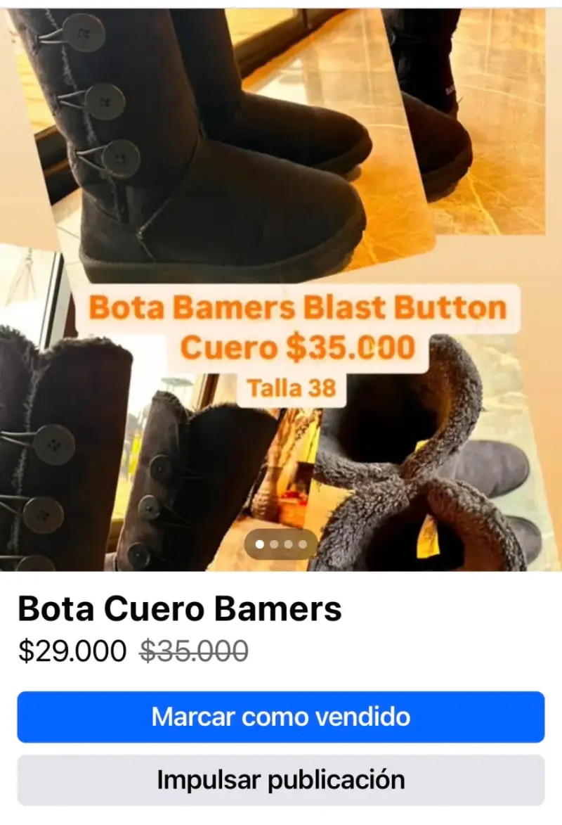 Botas de cuero negras Bamer