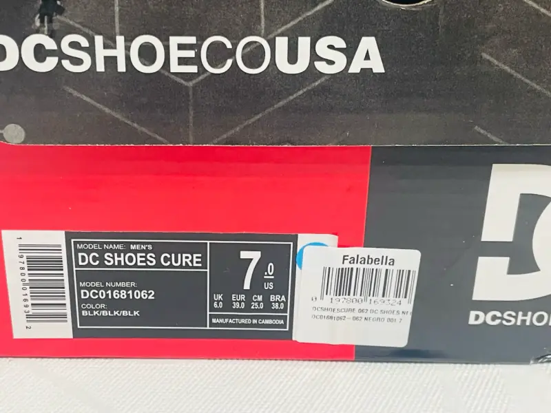 Zapatillas DC negras nuevas N39 - 5