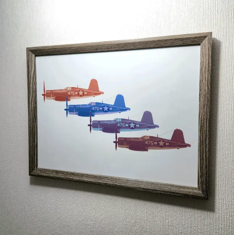 Cuadro de aviones enmarcado - 1