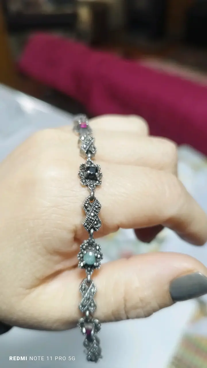 Pulsera de plata 925 marquesitas - 3