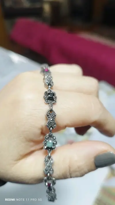Pulsera de plata 925 marquesitas - miniatura 3