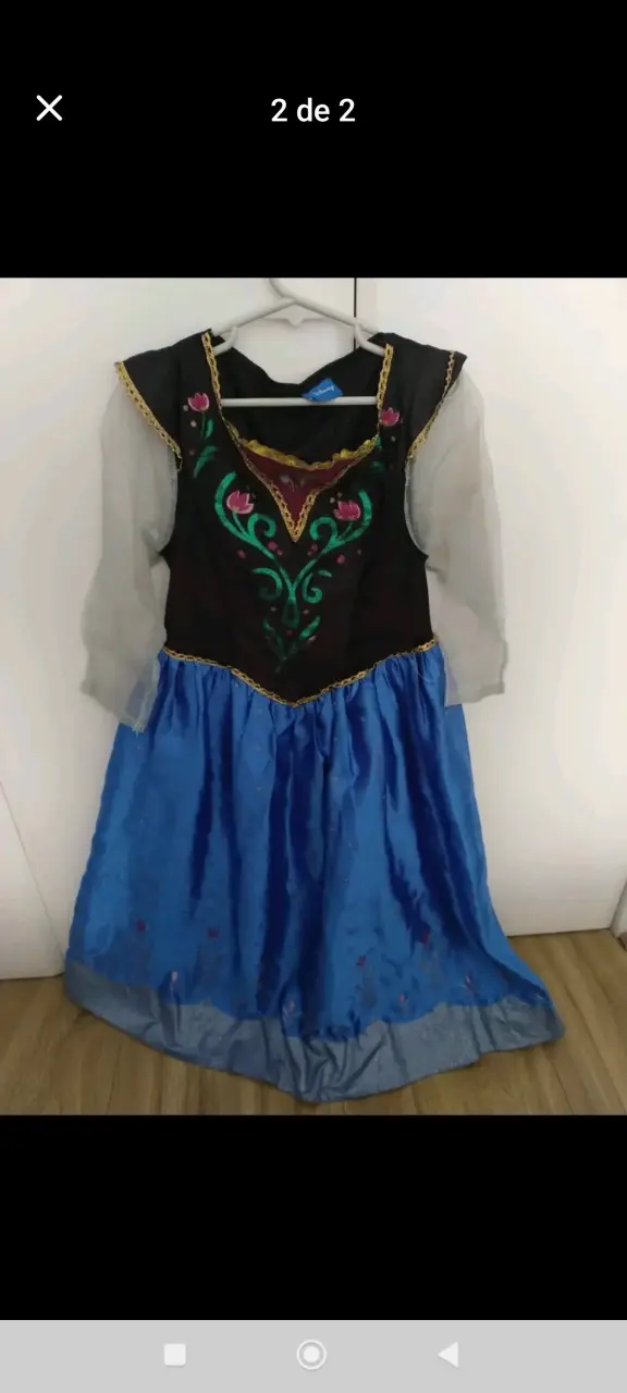 Disfraz de princesa azul y negro - 1