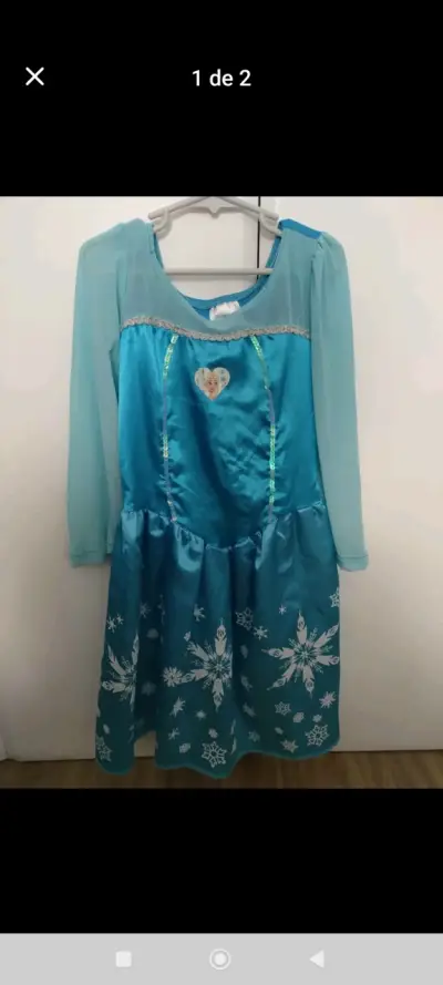 Disfraz de princesa azul y negro - miniatura 2