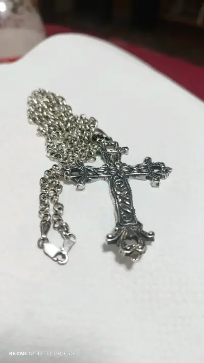 Collar con cruz de plata 925 - miniatura 1