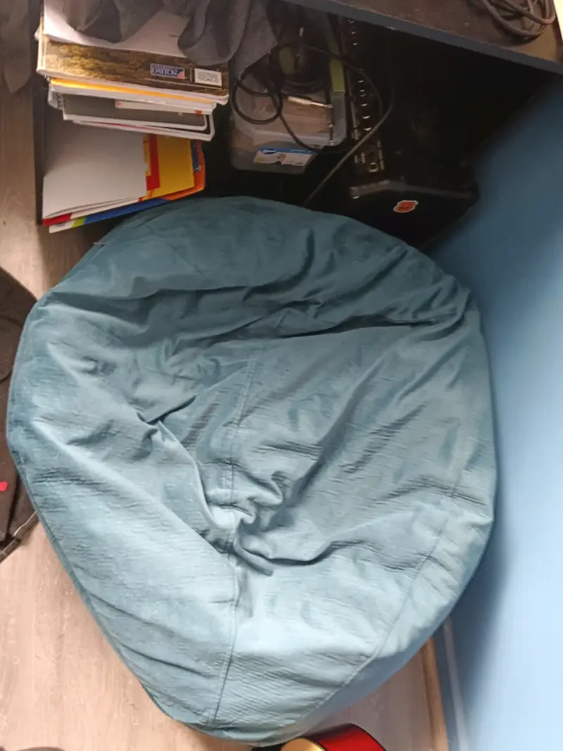 Pouf azul grande - 1