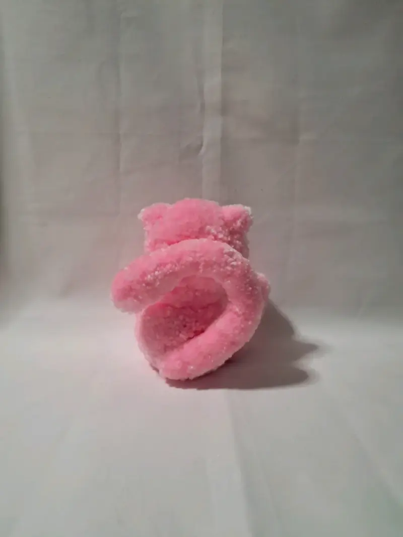 Mew hecho con pompones de lana - 3