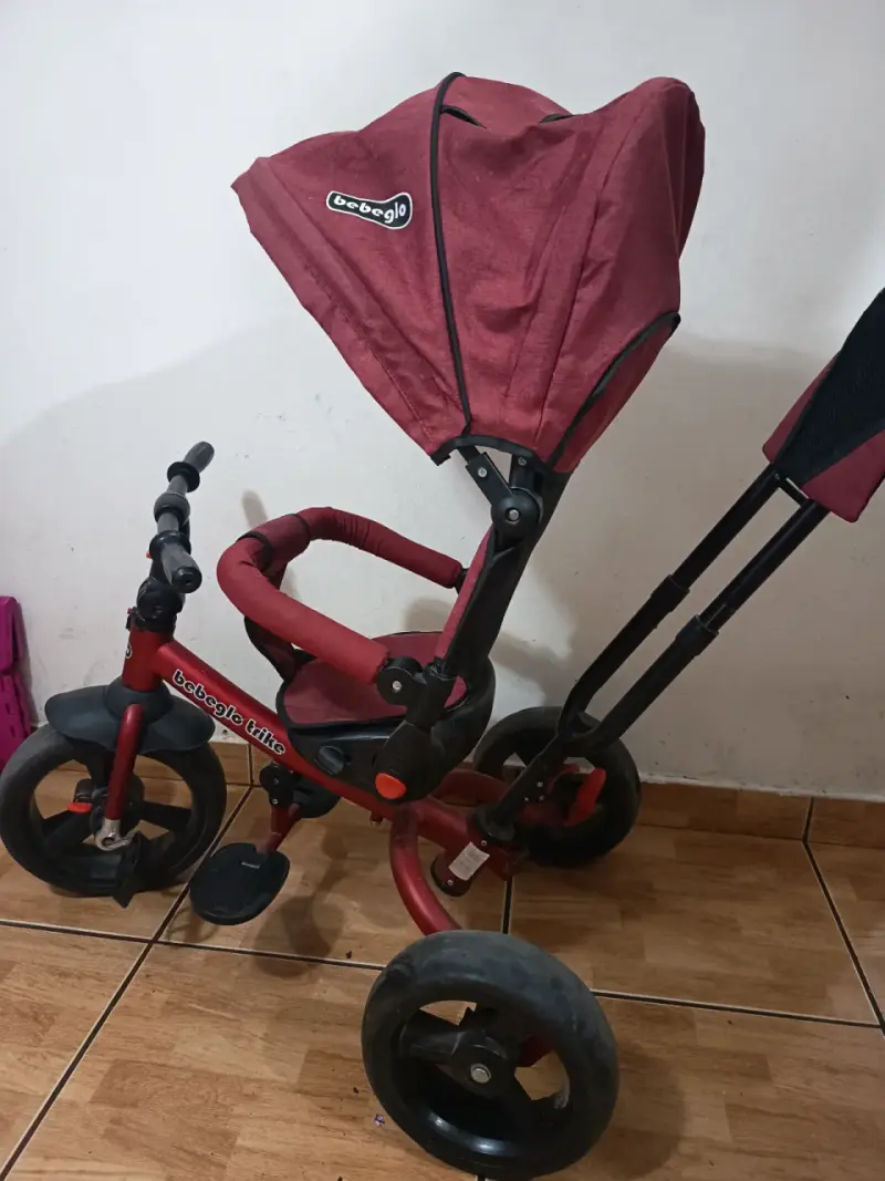 Triciclo coche bebé rojo - 1
