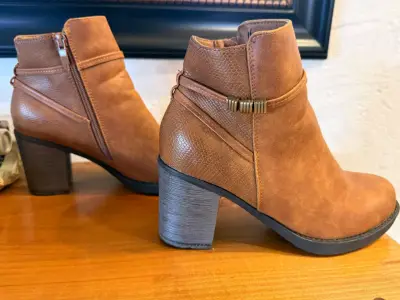 Botines de cuero marrón - miniatura 2