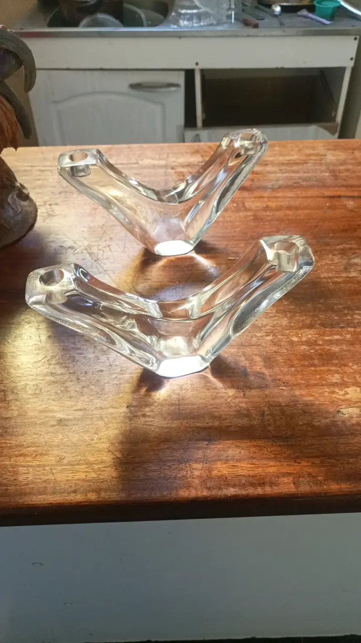 Candelabros cristal "Daum France"
