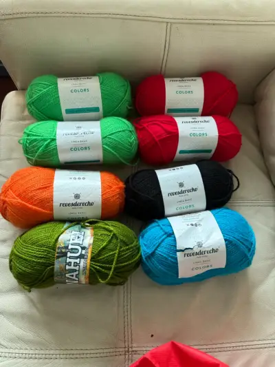 Lote de lana colores variados - miniatura 1