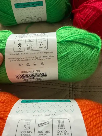 Lote de lana colores variados - miniatura 5