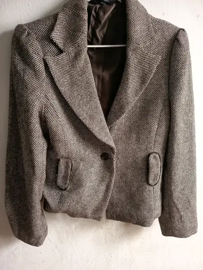 Blazer de lana a cuadros - miniatura 1