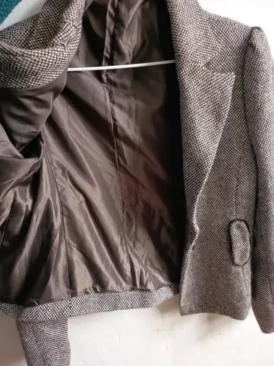 Blazer de lana a cuadros - miniatura 3