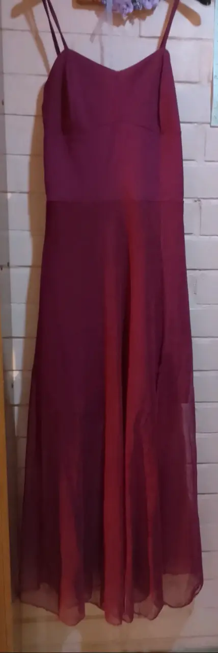 Vestido largo rojo elegante - 2