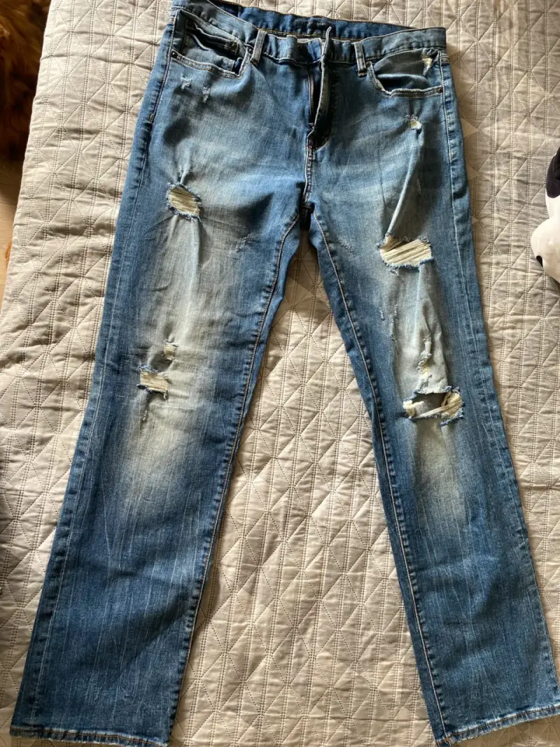 Jeans rasgados azules unisex - 1