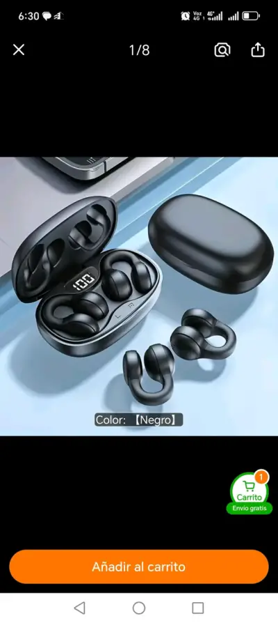 Auriculares inalámbricos negros - miniatura 1