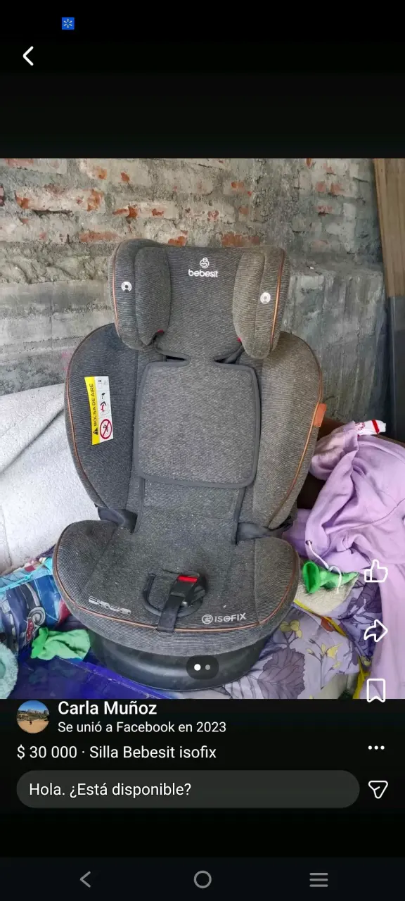 Silla de auto bebesit gris - 3